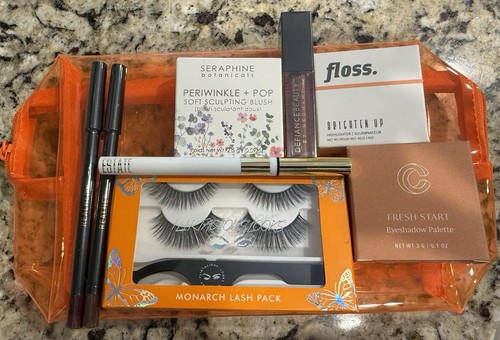 Borsa trucco arancione con